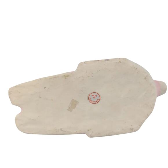 Vintage Handpainted Paper Mache 10" White Bunny Rabbit, Made in the Philippines - Picture 6 of 6